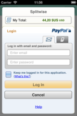 PayPal handles the payments - once you log in and do your business, it will take you right back to our app.